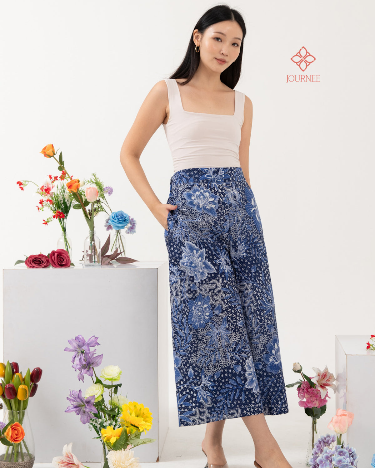 Alana Culottes Batik Indigo