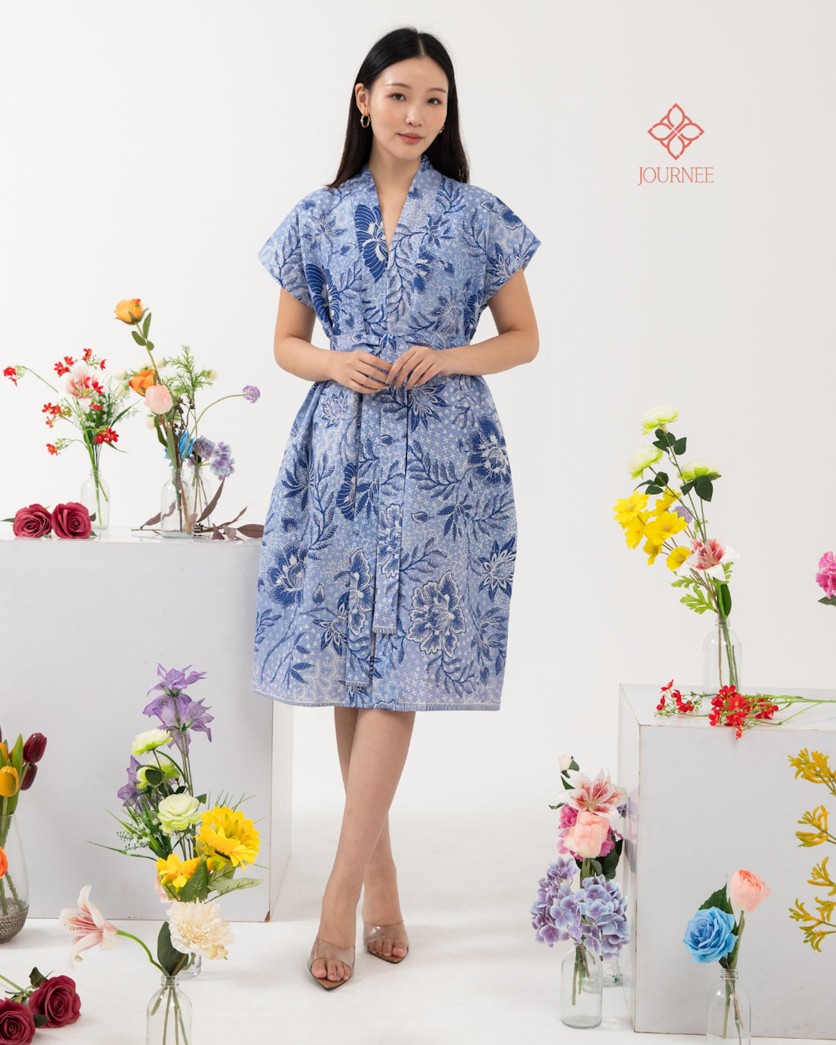 Ainy Signature Batik Dress Porcelain Premium
