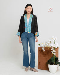 Alusia Chiffon Batik Outer Paon
