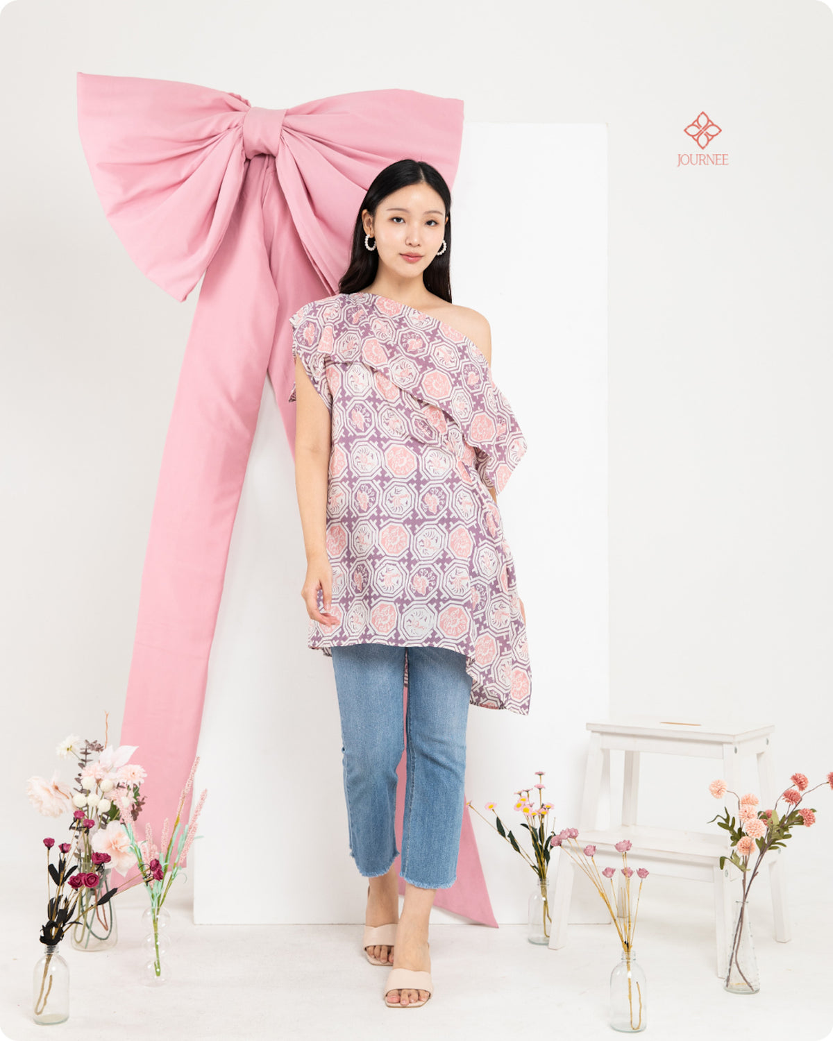 Arabina Off Shoulder Tunic Top