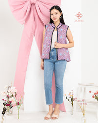 Akeri Batik Vest Top Pink Peri