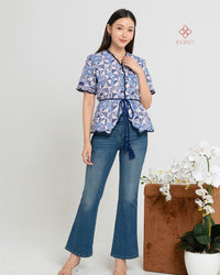 Aprina Scallop Batik Cap Porcelain Premium