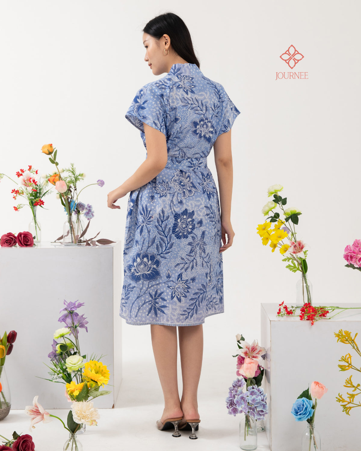 Ainy Signature Batik Dress Porcelain Premium