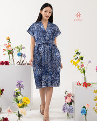 Ainy Signature Batik Dress Indigo Premium