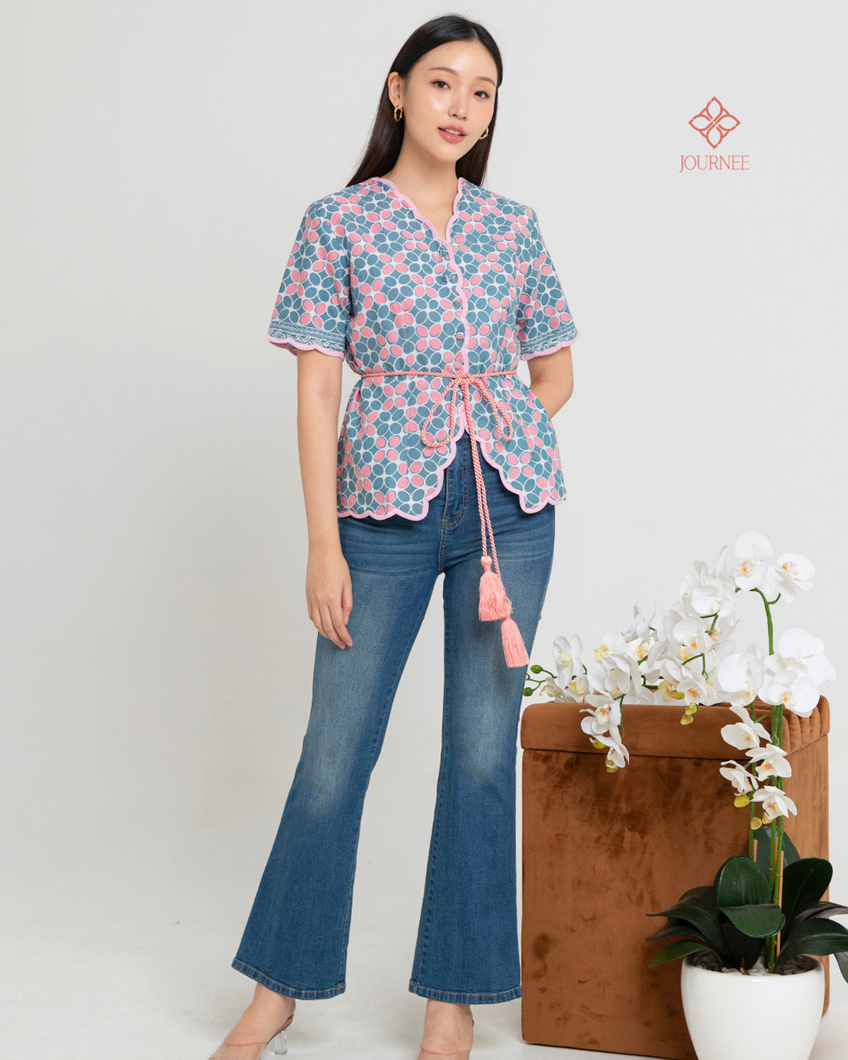 Aprina Scallop Batik Cap Jade