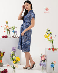 Ainy Signature Batik Dress Indigo Premium