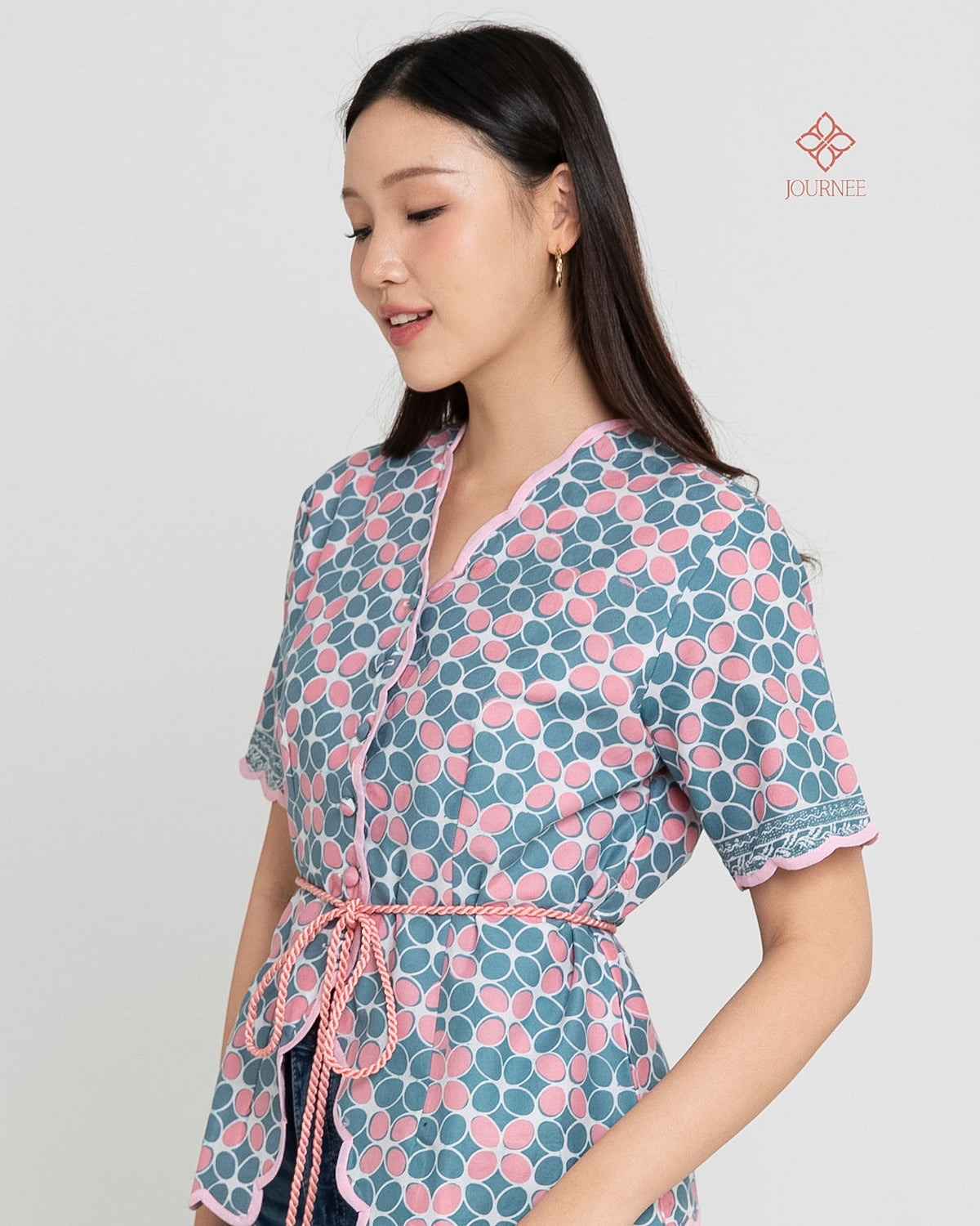 Aprina Scallop Batik Cap Jade