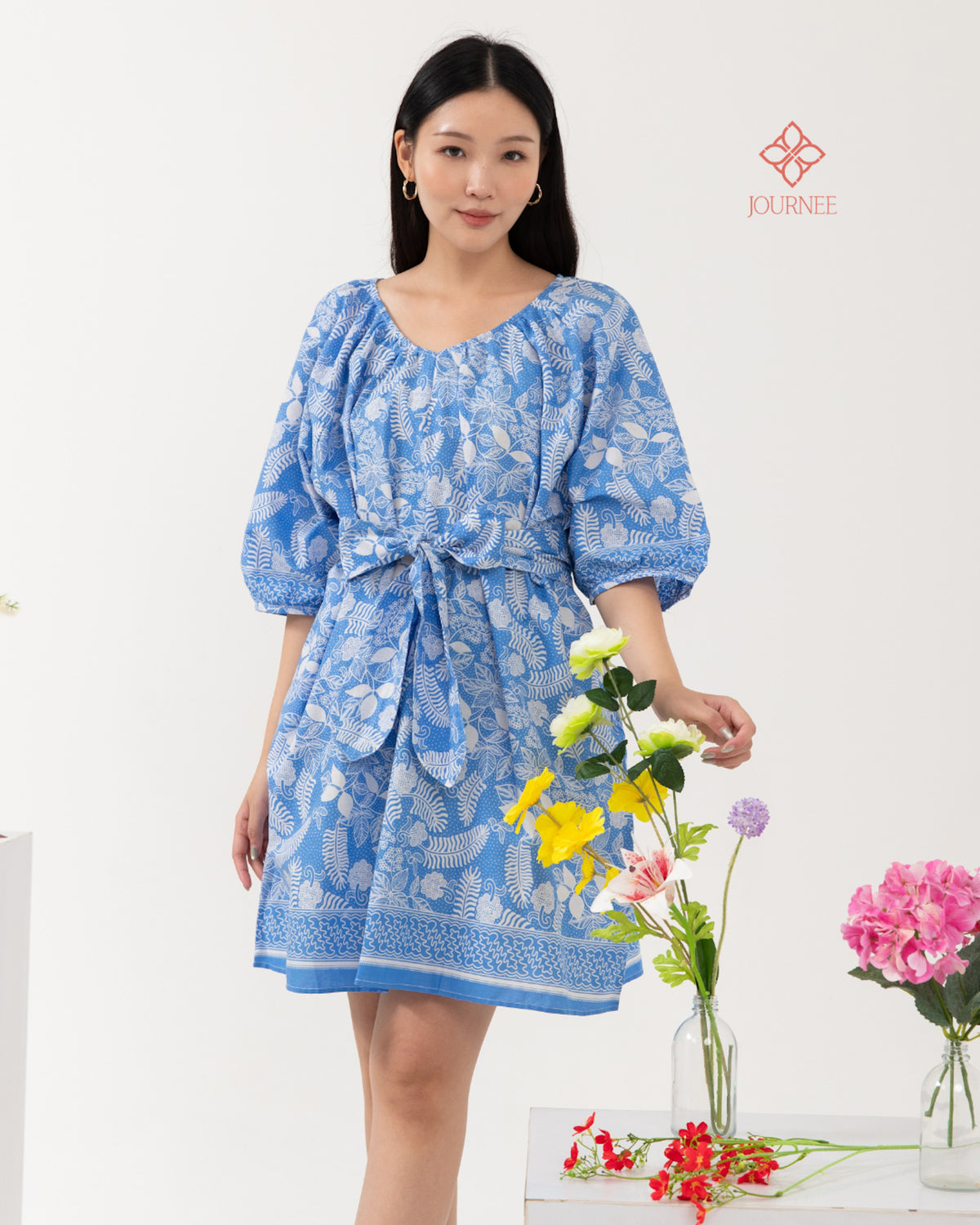 Avina Babydoll dress Sky