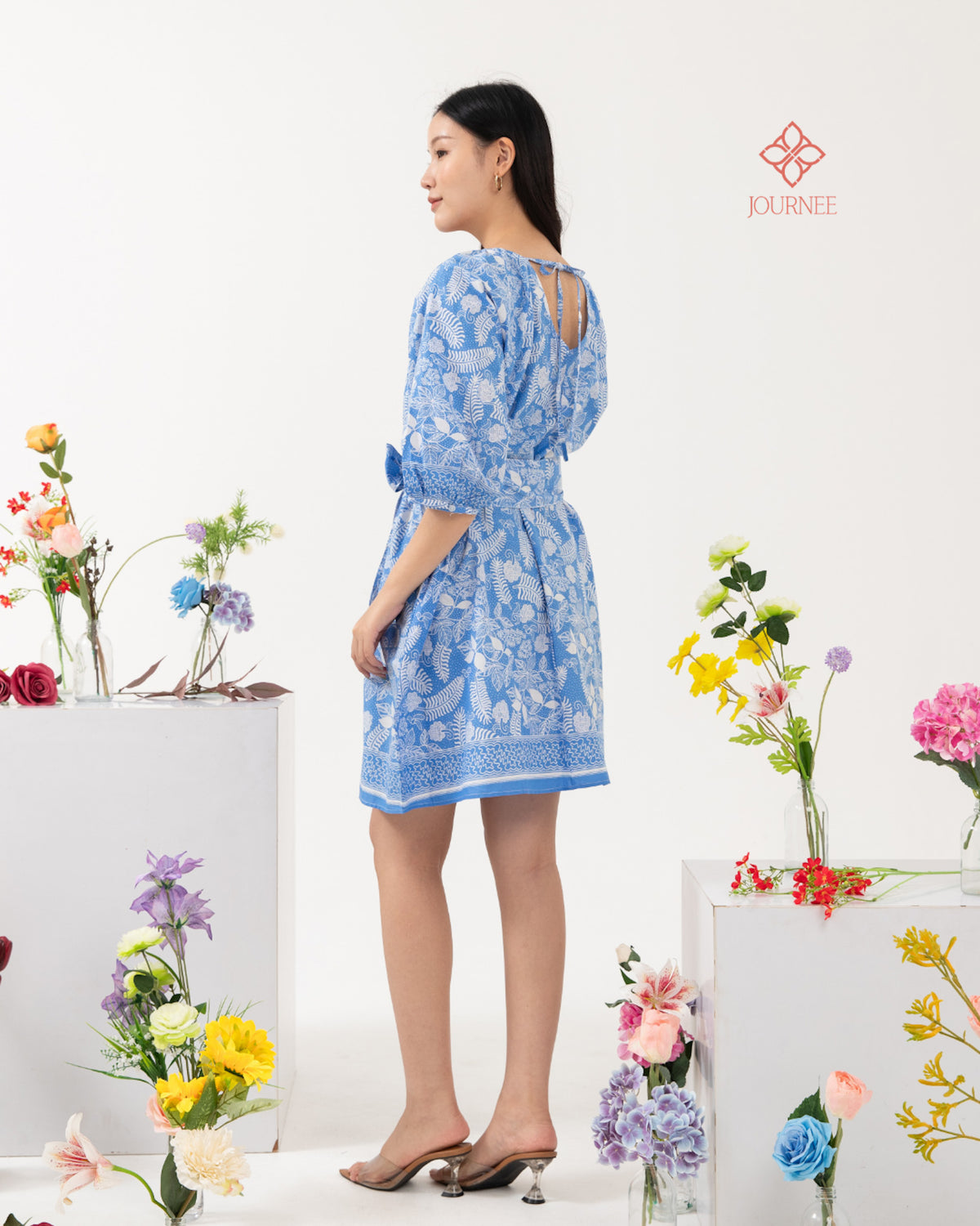 Avina Babydoll dress Sky