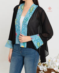 Alusia Chiffon Batik Outer Paon