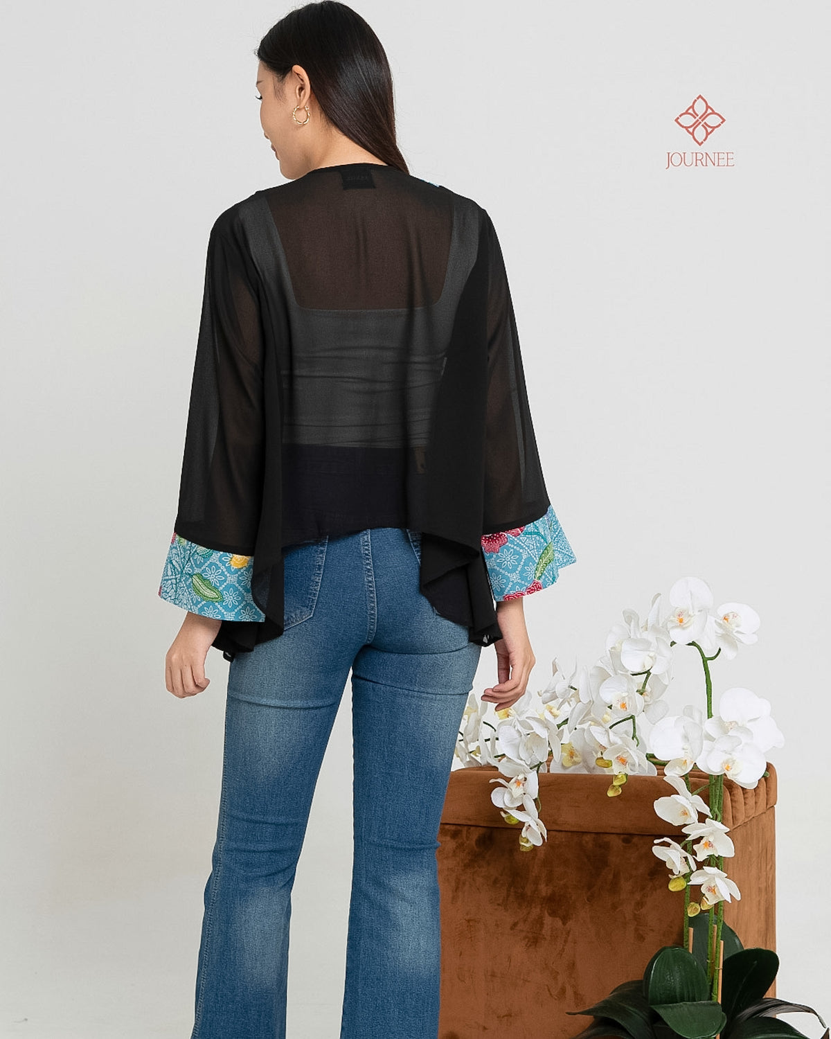 Alusia Chiffon Batik Outer Paon