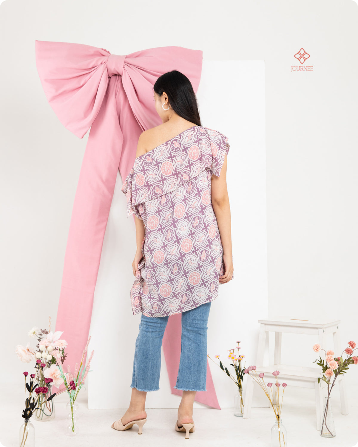 Arabina Off Shoulder Tunic Top