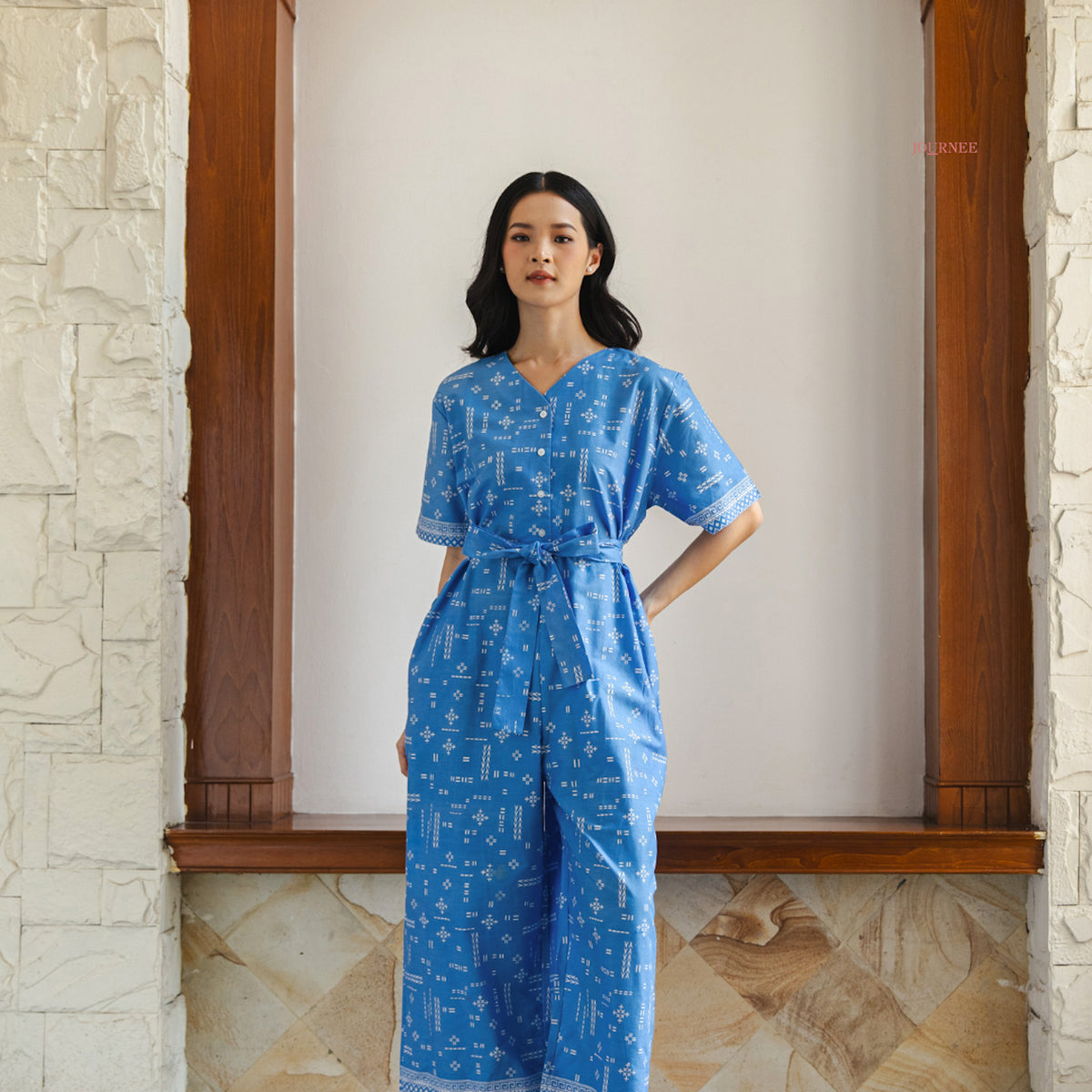 April Batik Jumpsuit Light Sky