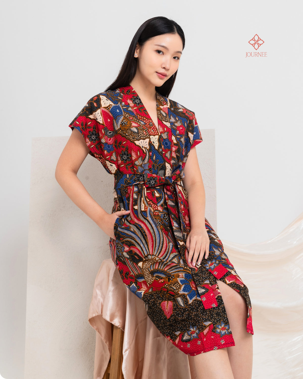 Ainy Signature Batik Dress Admiral