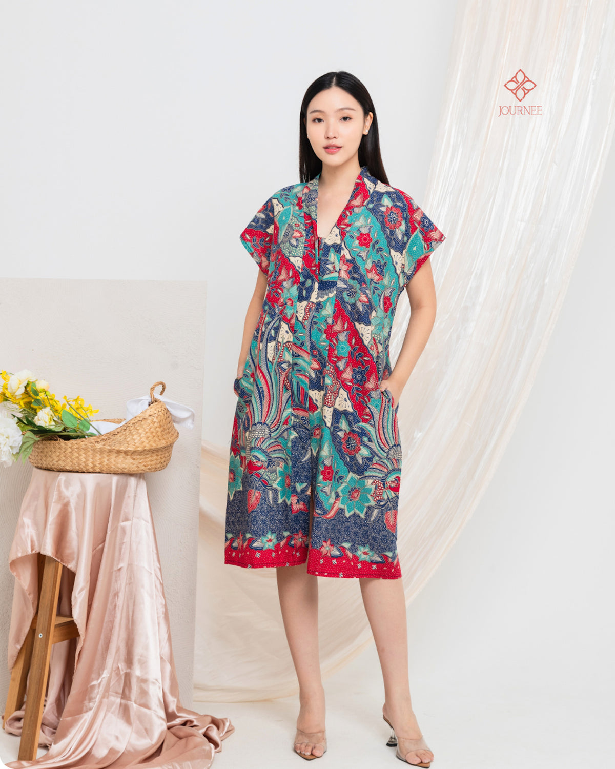 Ainy Signature Batik Dress Azure