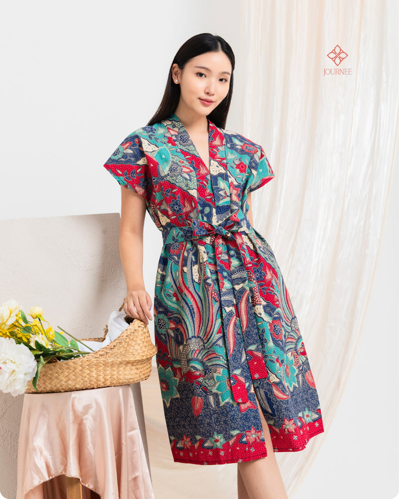 Ainy Signature Batik Dress Azure