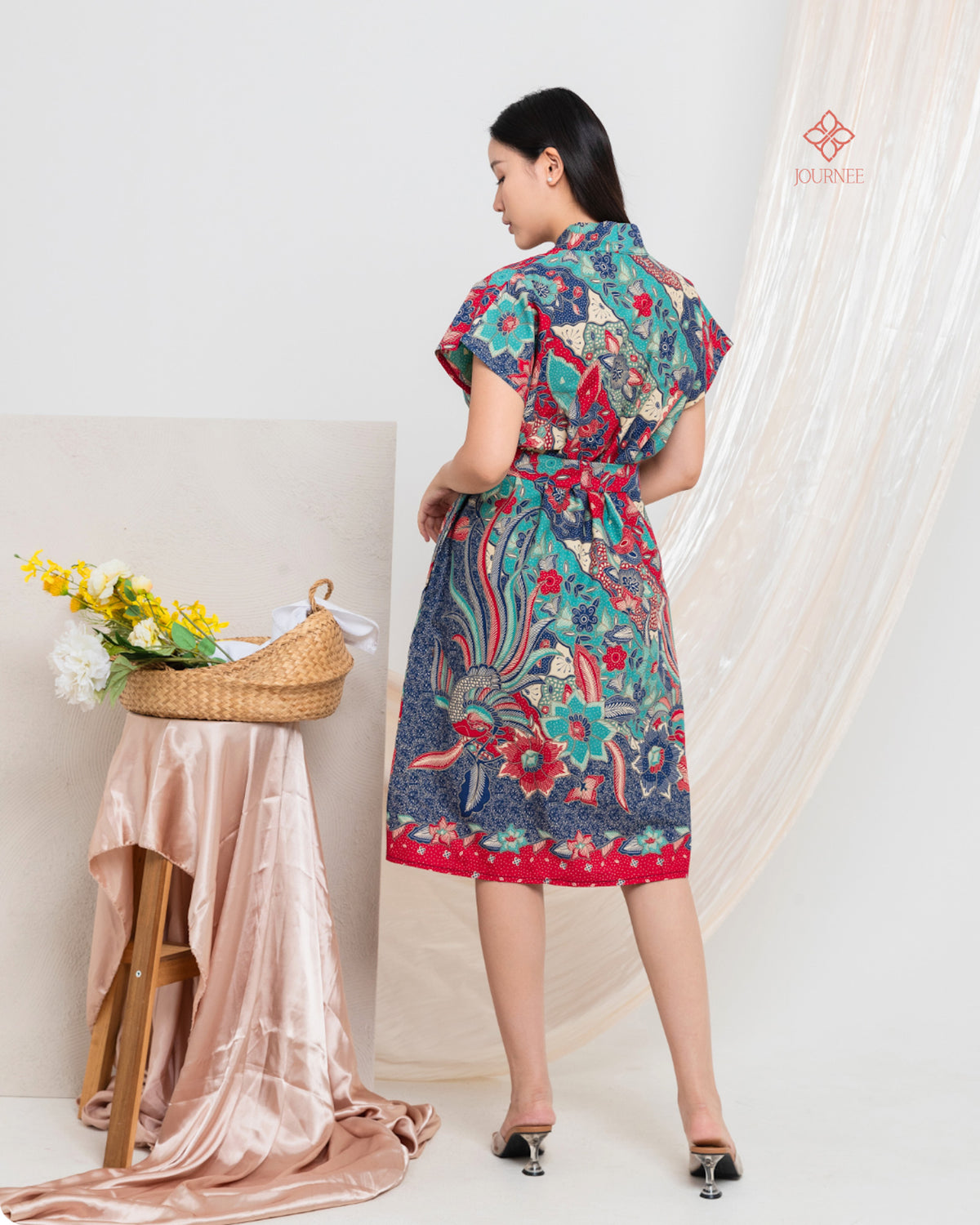 Ainy Signature Batik Dress Azure