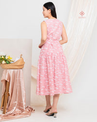 Abrina Midi Batik Cap Blush