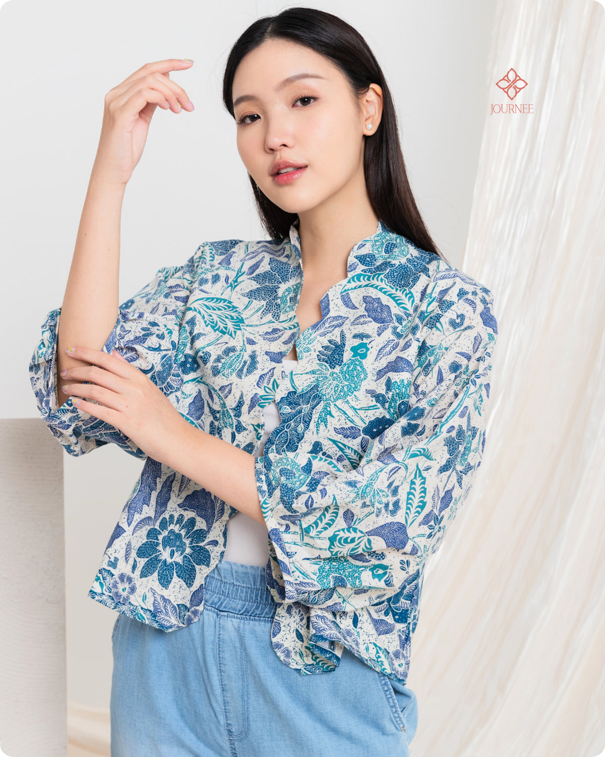 Amil Batik Scallop Outer SkyBlue