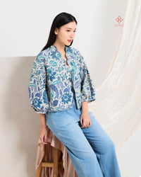 Amil Batik Scallop Outer SkyBlue