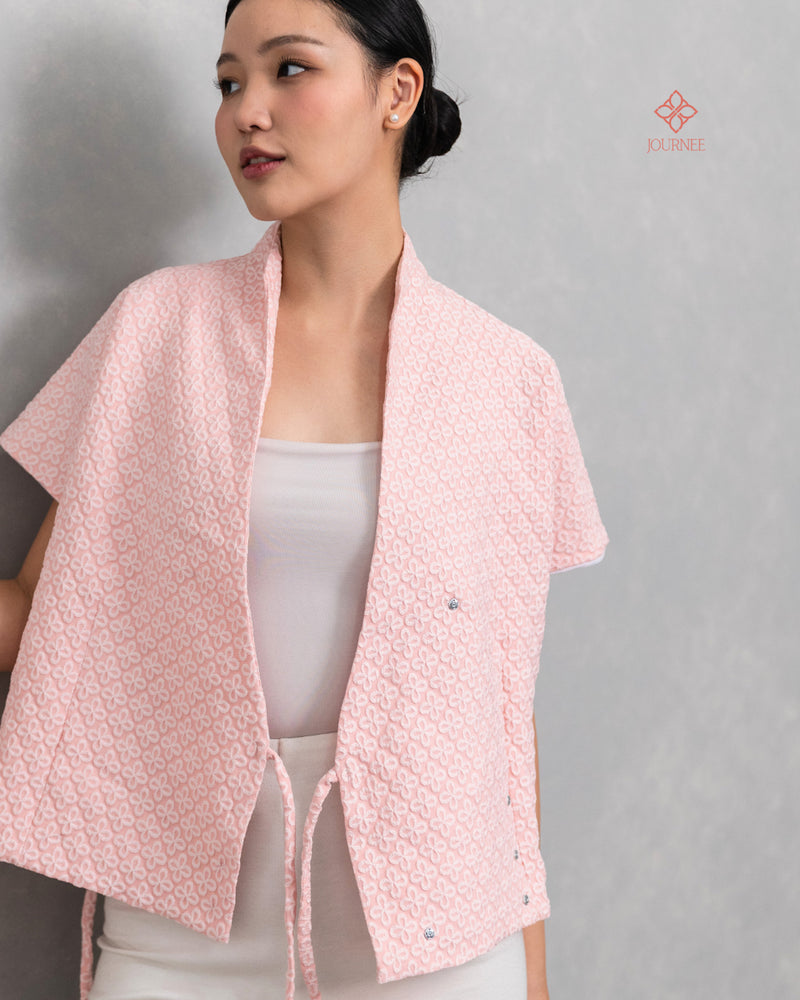 Amanis Kimono Outer Top Embossed Confetti