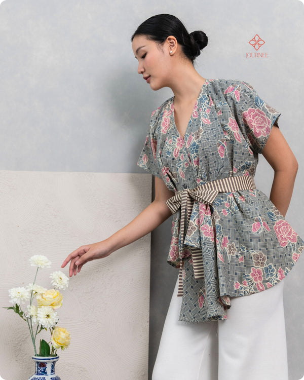 Ally2 Batik Top Dusty Pink