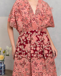 Ayria Batik Midi Dress Fleur