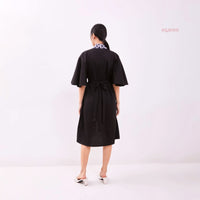 Amelia Flutter Kaftan Noir