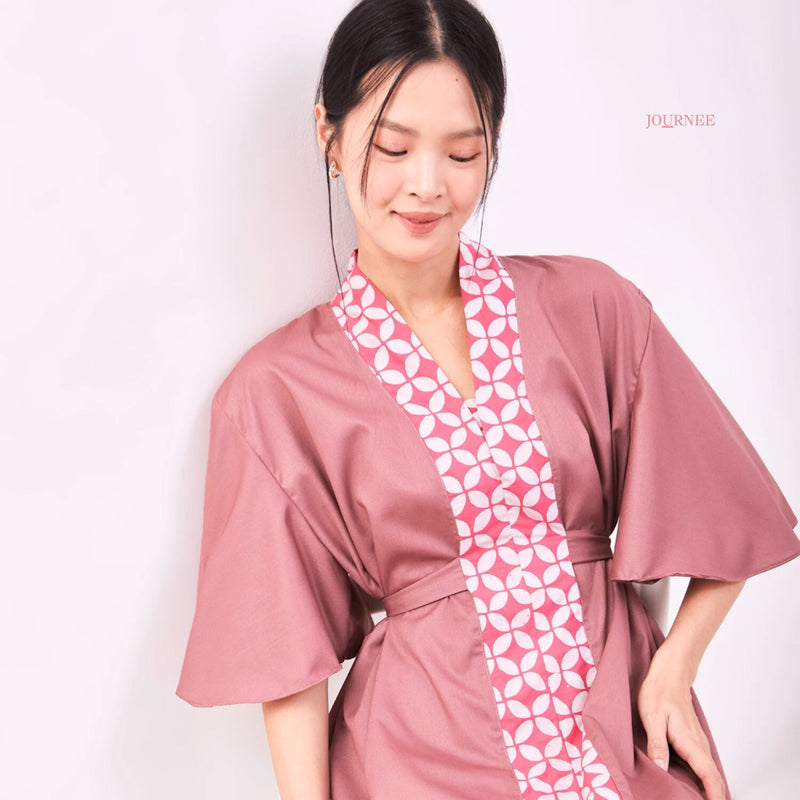 Amelia Flutter Kaftan Dusty Rose