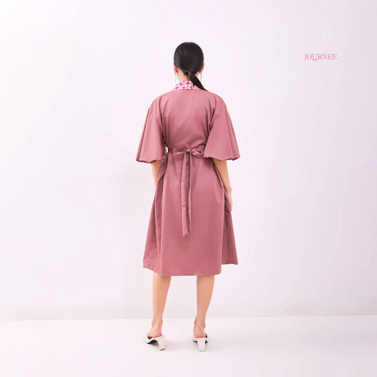 Amelia Flutter Kaftan Dusty Rose