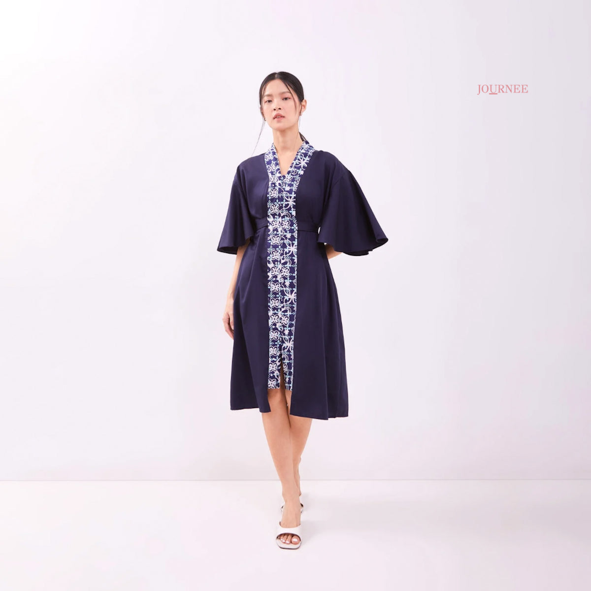 Amelia Flutter Kaftan Navy