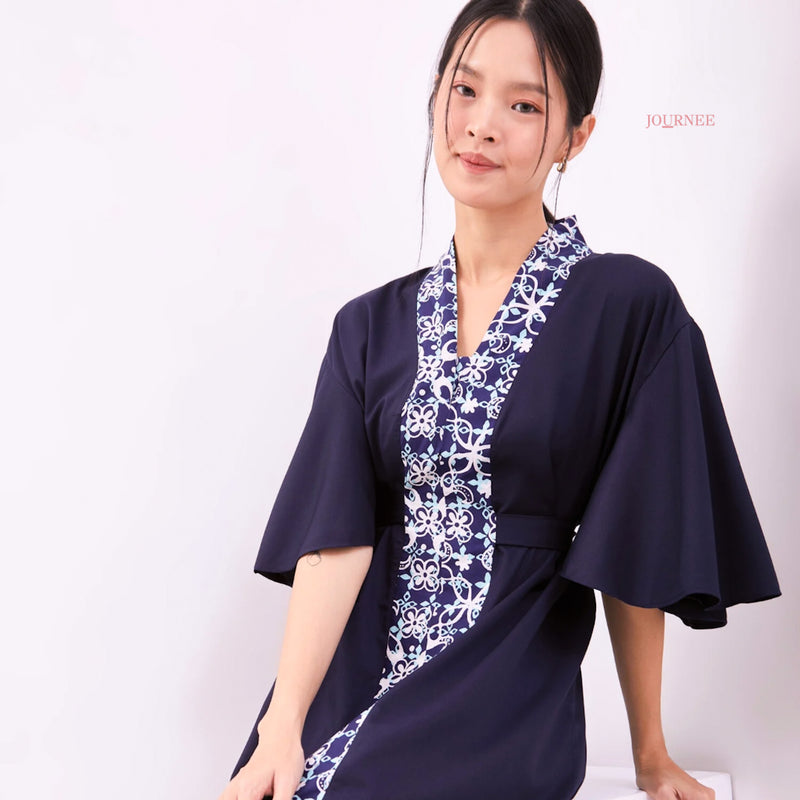 Amelia Flutter Kaftan Navy