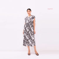 Arucia Batik Silky Dress Monochrome goldfoil