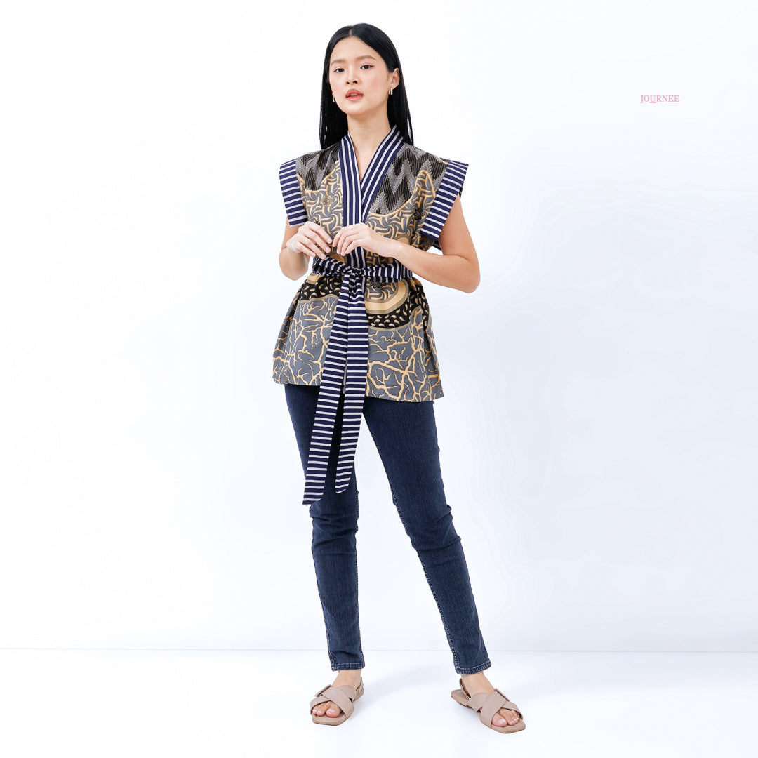 Adrina Batik Kimono Top Coastal