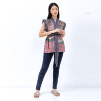 Adrina Batik Kimono Top Dusty Pink