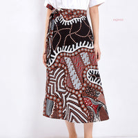 Adeline Wrap Modern Batik Skirt