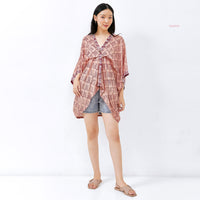 Auriel Top/Outer Batik Viscose Berry