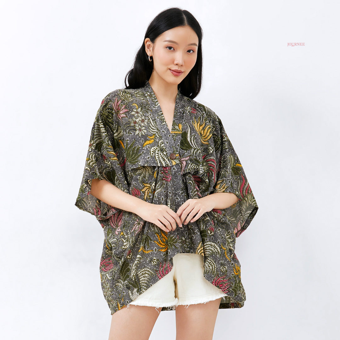 Auriel Top Batik Tribusono Green