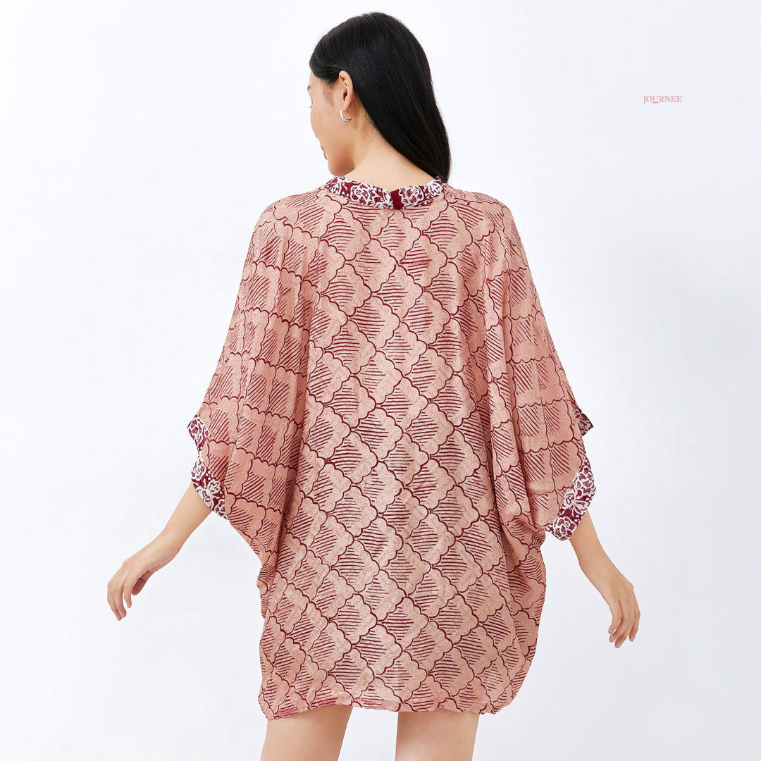 Auriel Top/Outer Batik Viscose Berry